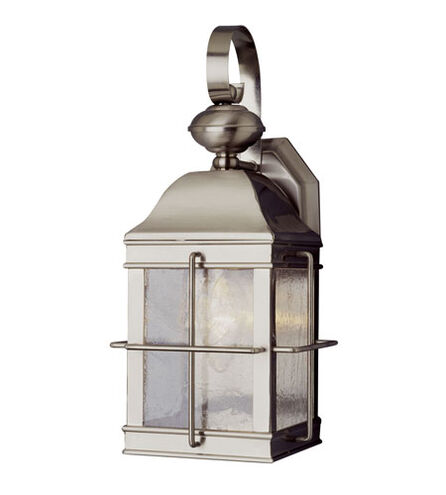 Diego 1 Light 15 inch Brushed Nickel Outdoor Wall Lantern