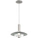 Cirrus LED 9 inch Beige Silver Pendant Ceiling Light in Smoke Granite, Small