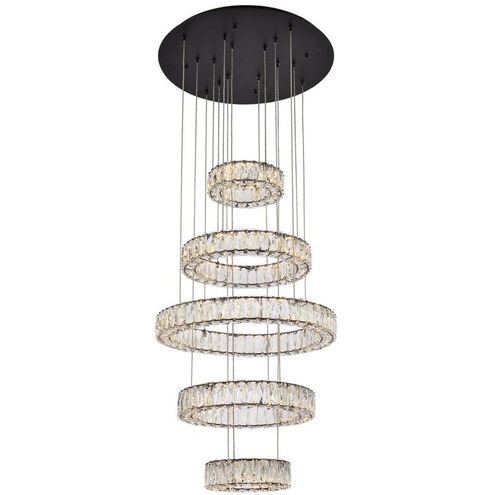 Monroe 5 Light 25 inch Black Chandelier Ceiling Light