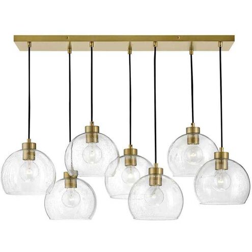 Rumi LED 40 inch Lacquered Brass Pendant Ceiling Light, Linear