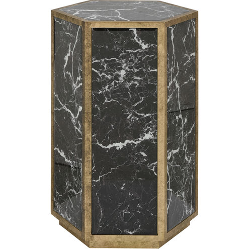 Homer 25 X 16 inch Black Marble Accent Table