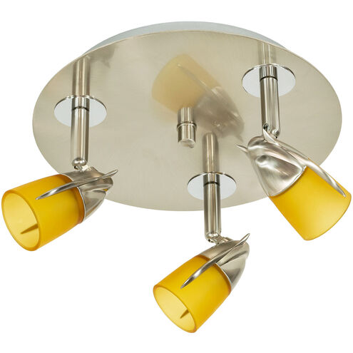 Mul-T-Lite 3 Light 9.5 inch Satin Chrome Flush Mount Ceiling Light