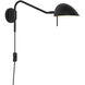Serge 20.98 inch Matte Black Interior Reading Light Wall Light