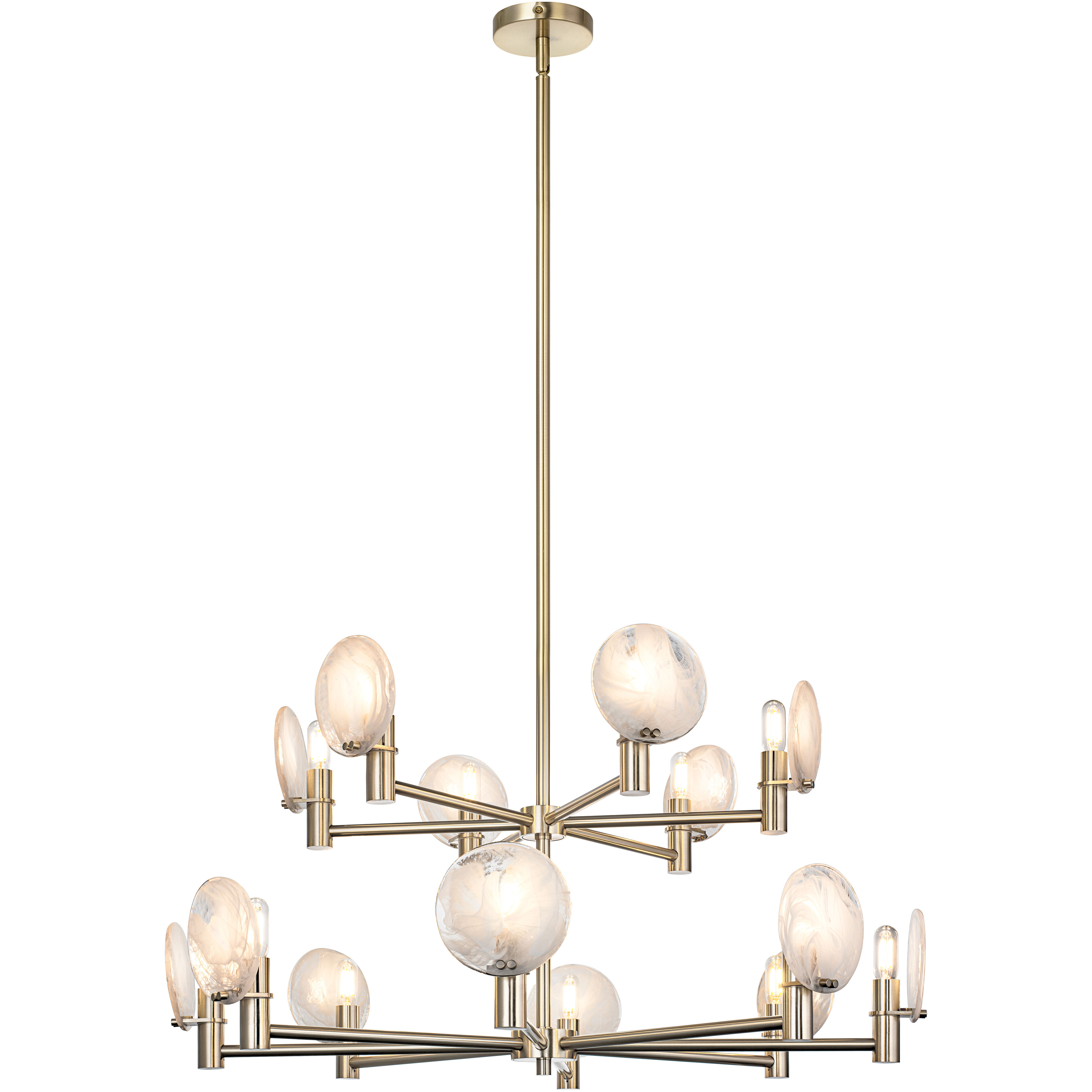 Cloudburst 14 Light 32.38 inch Champagne Gold Pendant Ceiling Light