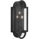 Lindsay 3 Light 25 inch Black Outdoor Wall Mount