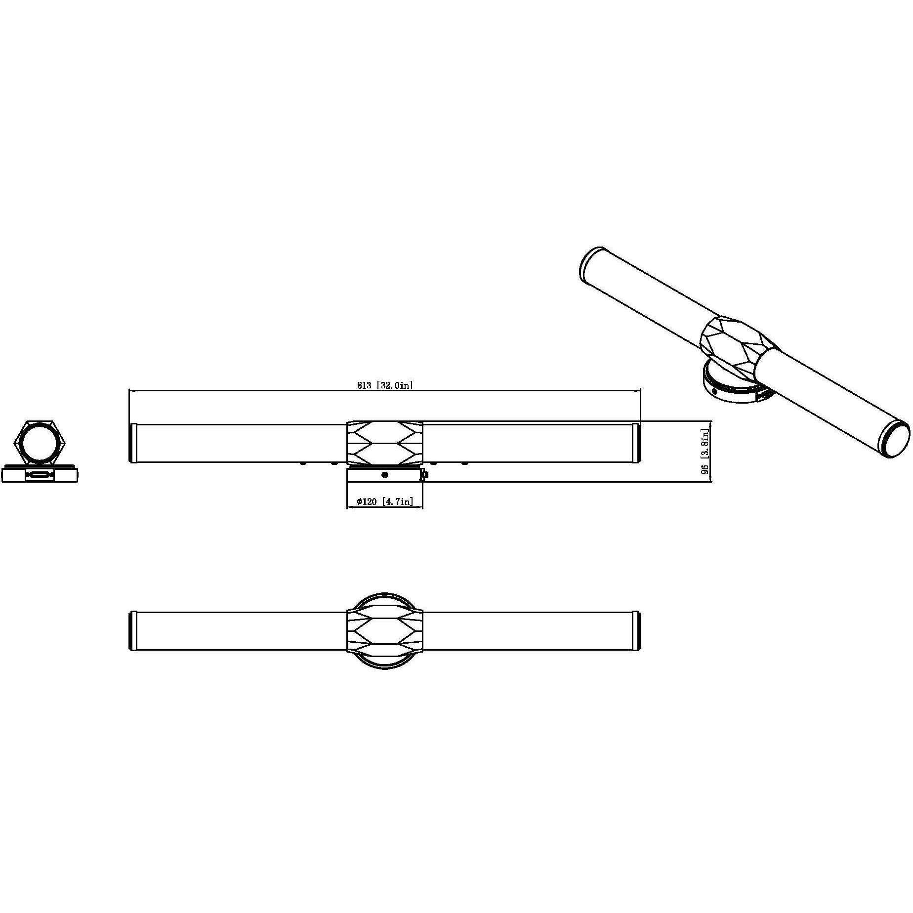 Cooper LED 32 inch Chrome Vanity Wall Light