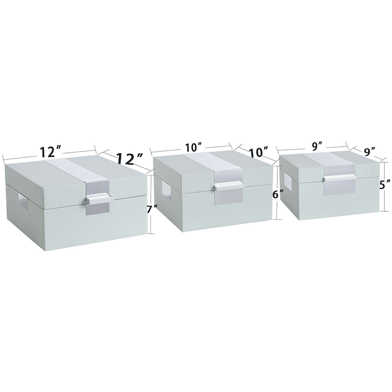 John Whisper Blue and Brushed Silver Accessory Box Set