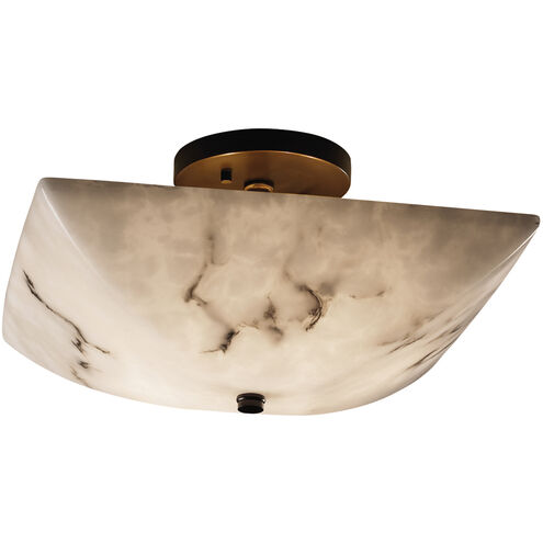Lumenaria 2 Light 14 inch Dark Bronze Semi-Flush Bowl Ceiling Light in Incandescent