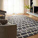Contemporary Luxe 36 X 24 inch Black/White Rug in 2 x 3