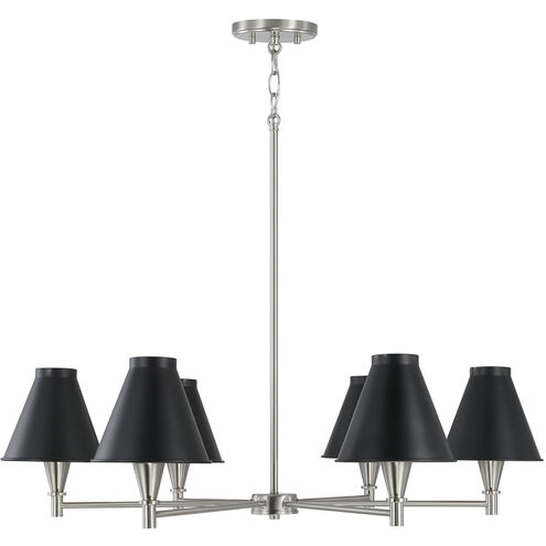 Benson 6 Light 32 inch Black Tie Chandelier Ceiling Light