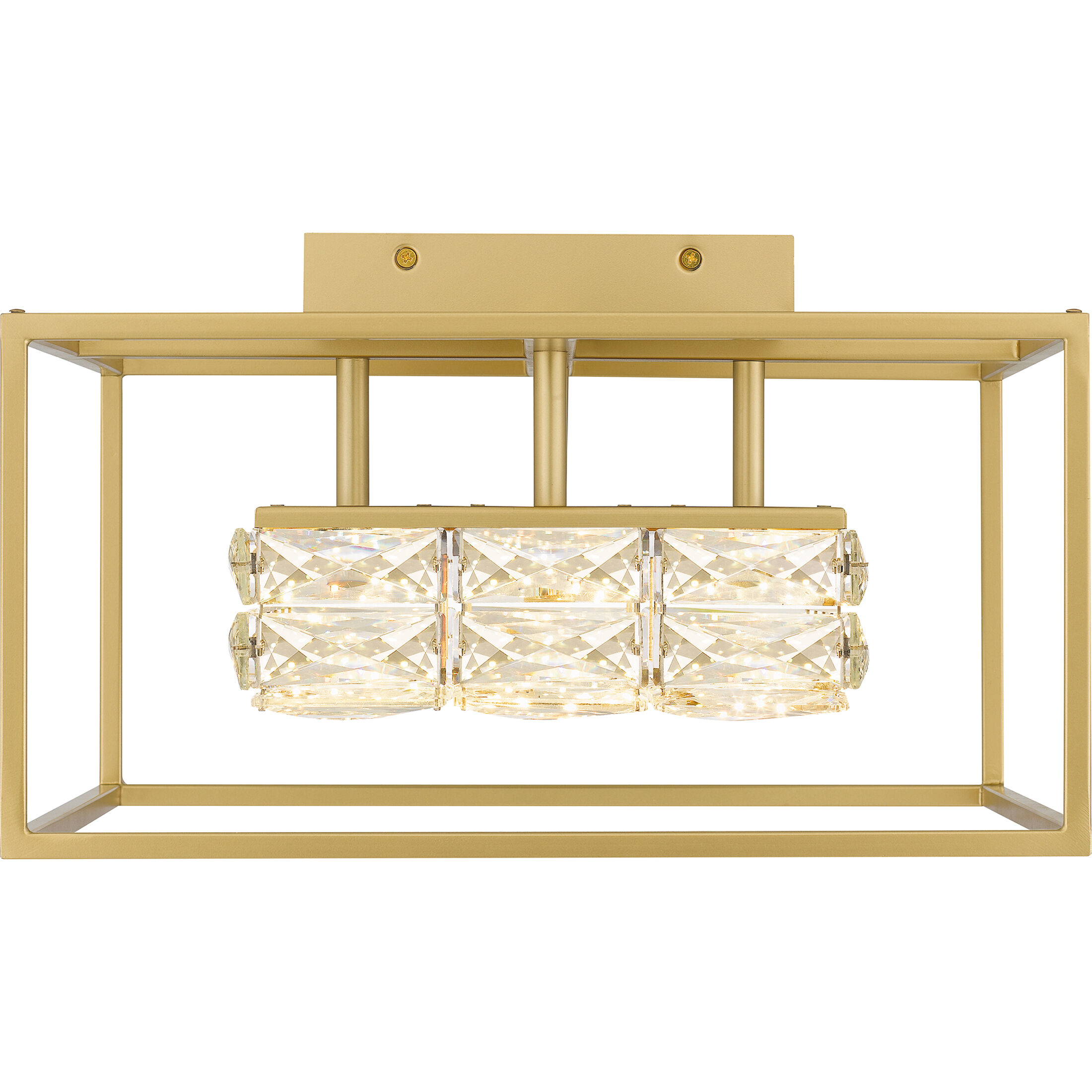 Dazzle LED 16 inch Soft Gold Semi-Flush Mount Ceiling Light