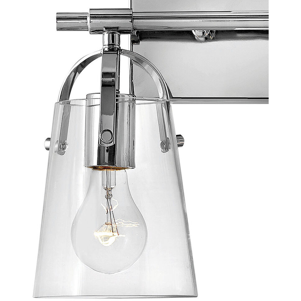 Foster 2 Light 13.75 inch Chrome Vanity Light Wall Light in Clear