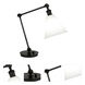 Alloy 10.25 inch 60 watt Deep Patina Bronze Table Lamp Portable Light in Cased White Glass
