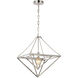 C&M by Chapman & Myers Carat 1 Light 16 inch Polished Nickel Pendant Ceiling Light