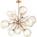 Gem LED 38.4 inch Novel Brass Chandelier Ceiling Light in 3000K LED, Amber, Starburst
