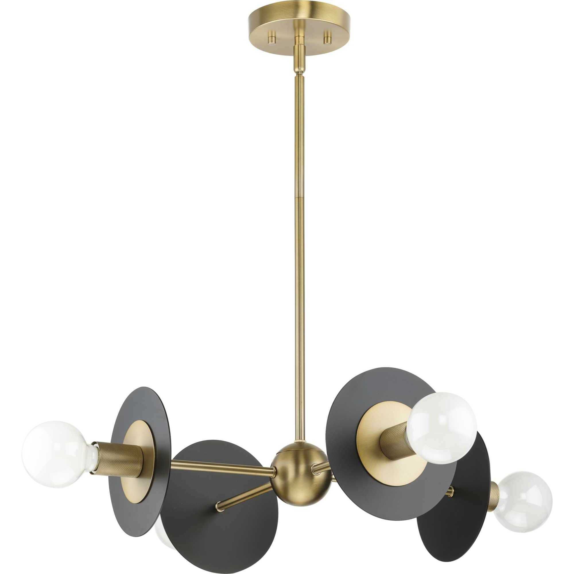 Trimble 4 Light 22.37 inch Brushed Bronze Linear Chandelier Ceiling Light, Design Series