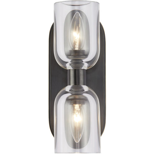 Lucian 2 Light 3.63 inch Urban Bronze Bath Vanity Light Wall Light