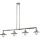 Franklin Restoration Railroad LED 52.63 inch Brushed Satin Nickel Island Light Ceiling Light, Franklin Restoration