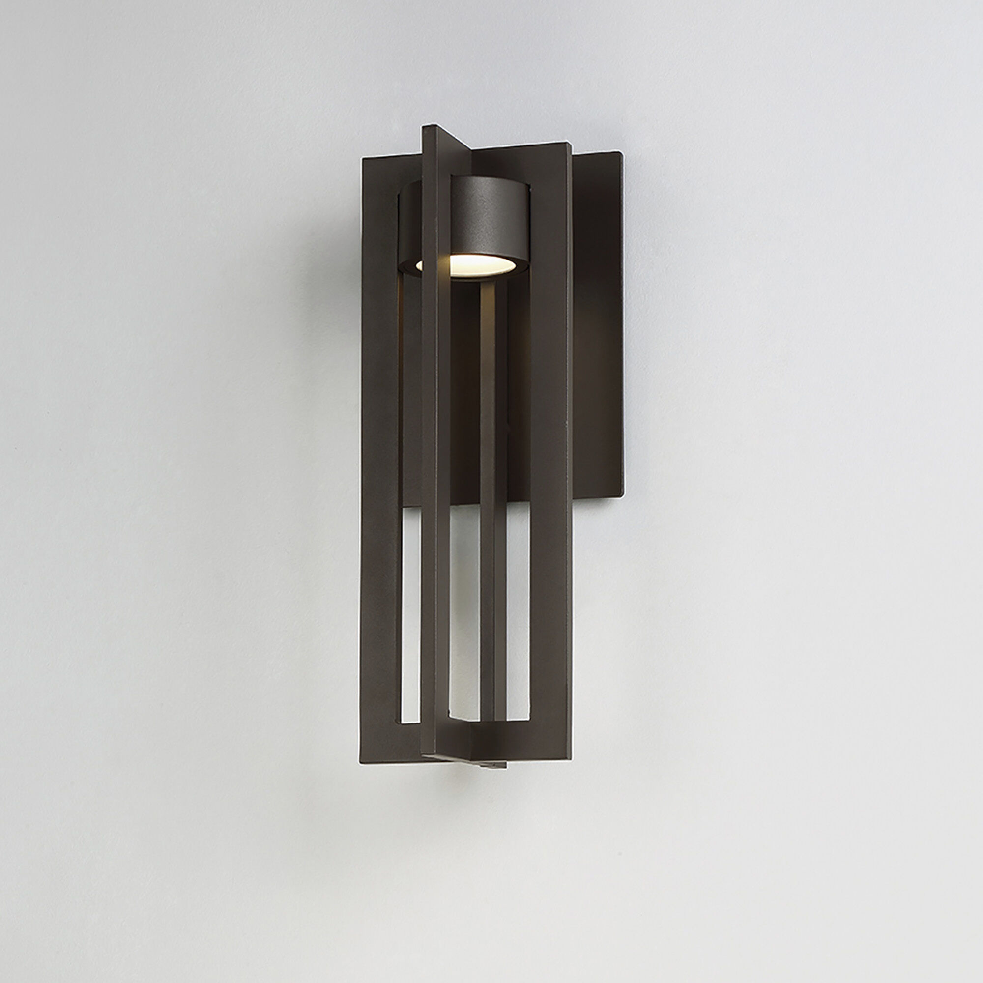 Chamber LED 15.75 inch Bronze Outdoor Wall Light, dweLED