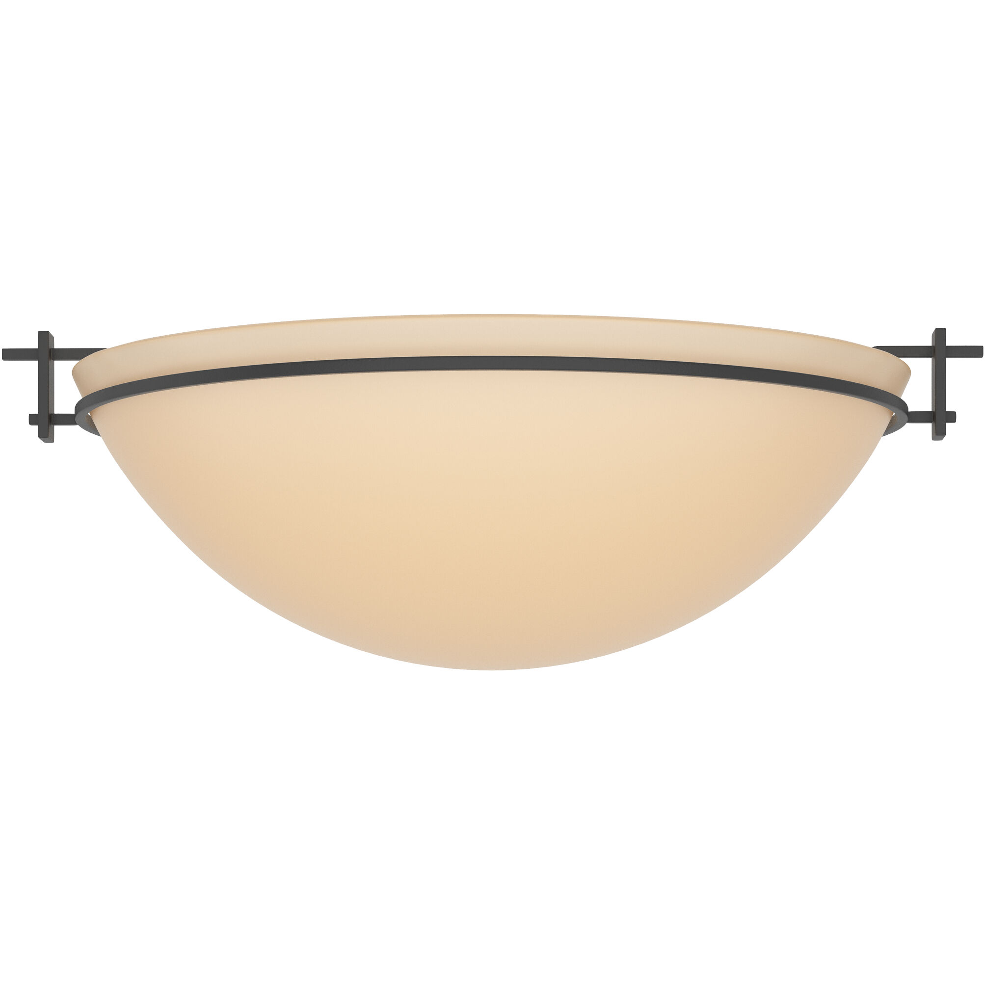 Moonband 3 Light 15.9 inch Black Semi-Flush Ceiling Light in Sand, Large