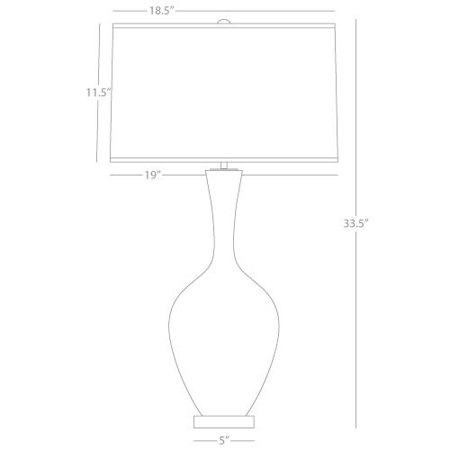 Audrey 33.5 inch 150 watt Oxblood Table Lamp Portable Light
