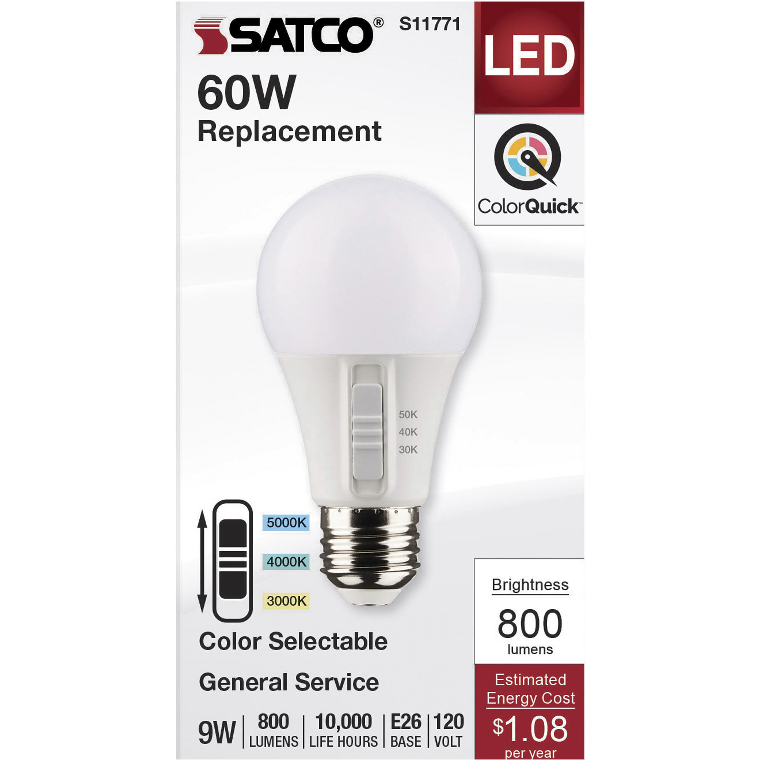 Lumos Medium 9.00 watt 3000K Light Bulb