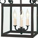 Scroll 3 Light 11.5 inch Matte Black Foyer Lantern Ceiling Light