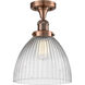 Franklin Restoration Seneca Falls 1 Light 10 inch Antique Copper Semi-Flush Mount Ceiling Light, Franklin Restoration