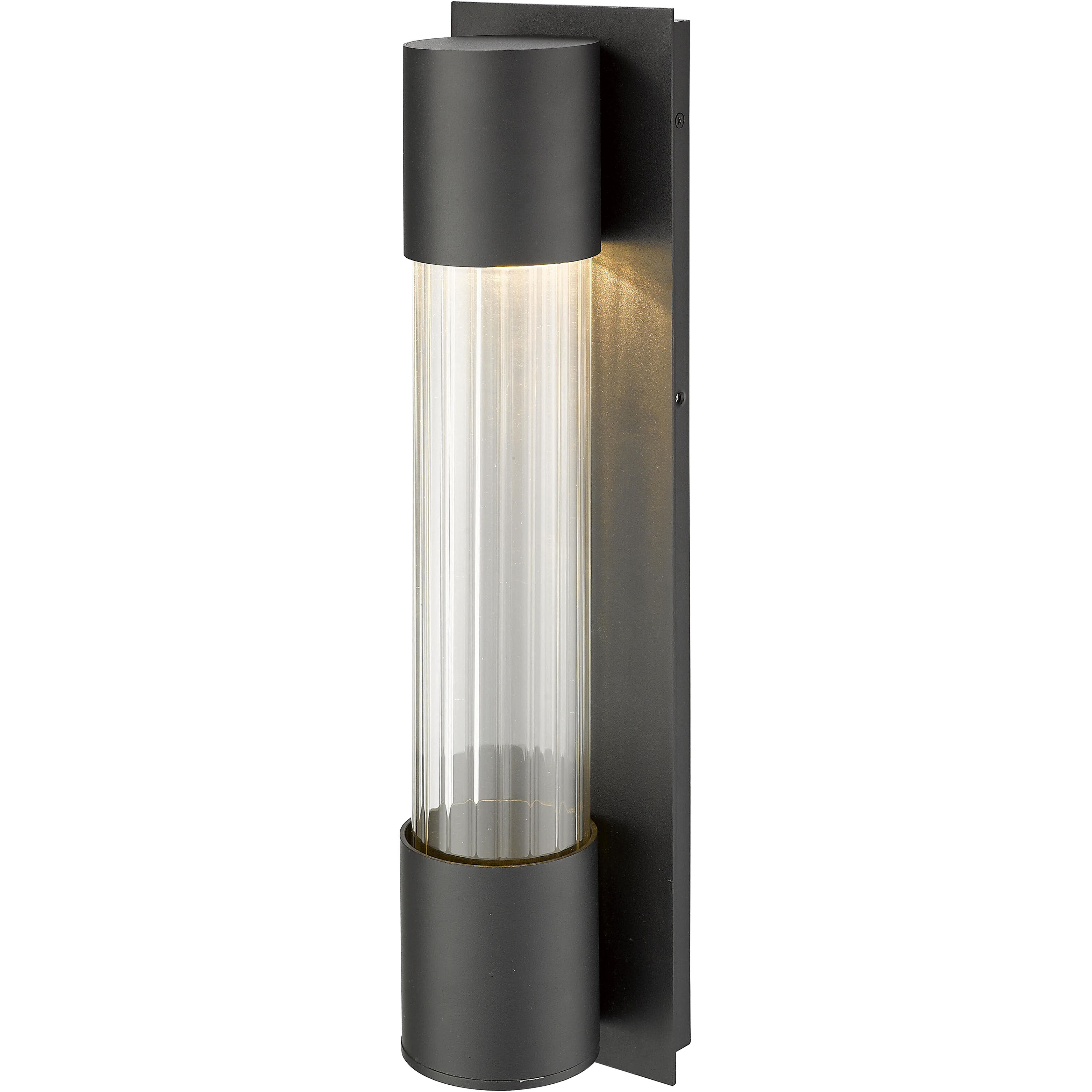 Striate Outdoor Wall Light in Black