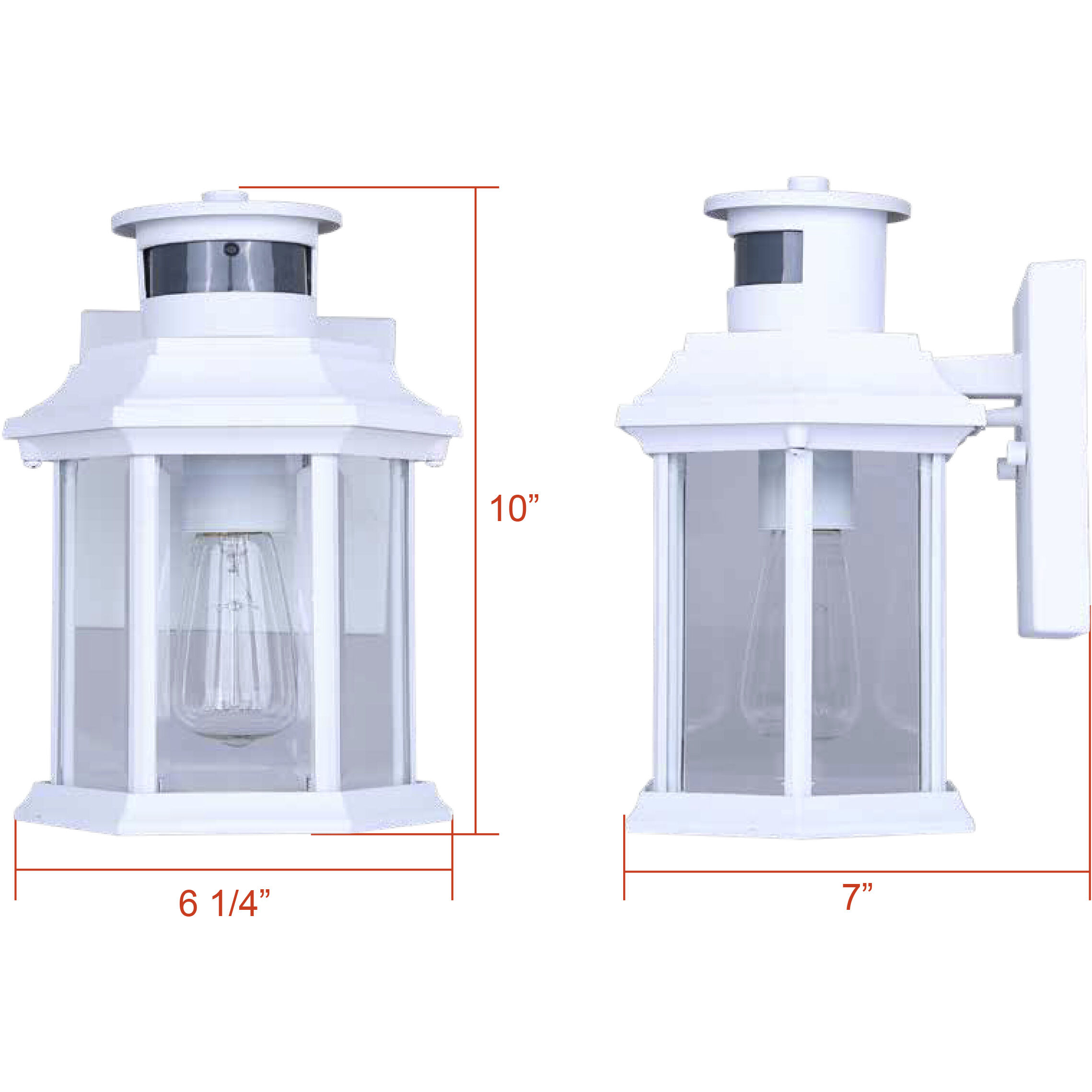 Kersley 1 Light 6.25 inch White Outdoor Lantern