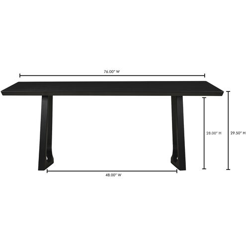 Silas 76 X 36 inch Black Ash Dining Table