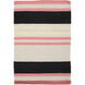 Sheffield Market 36 X 24 inch Coral, Black, Light Gray, Butter Rug