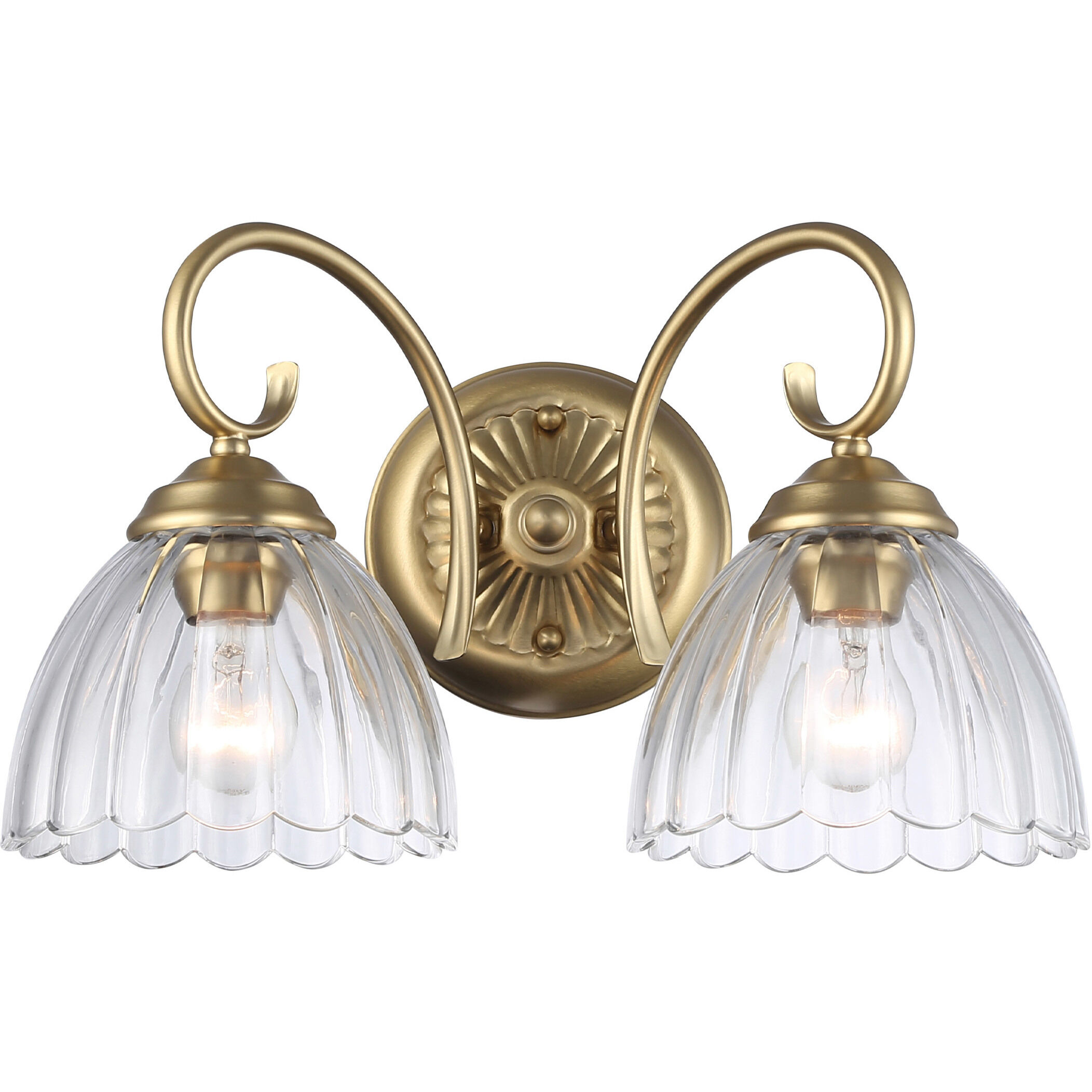 Audra Vanity Wall Light in Brushed Champagne Brass