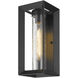 Smyth 1 Light 14 inch Natural Black Outdoor Wall in Seeded Glass