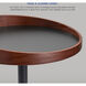 Crater 22 X 18 inch Black and Walnut Wood Veneer End Table