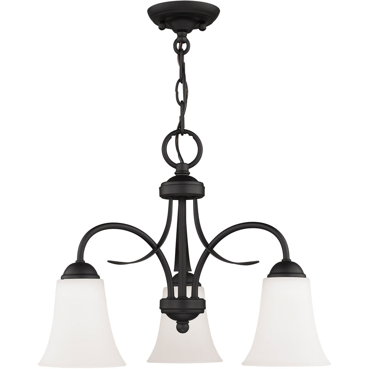 Ridgedale 3 Light 18 inch Black Convertible Dinette Chandelier/Ceiling Mount Ceiling Light
