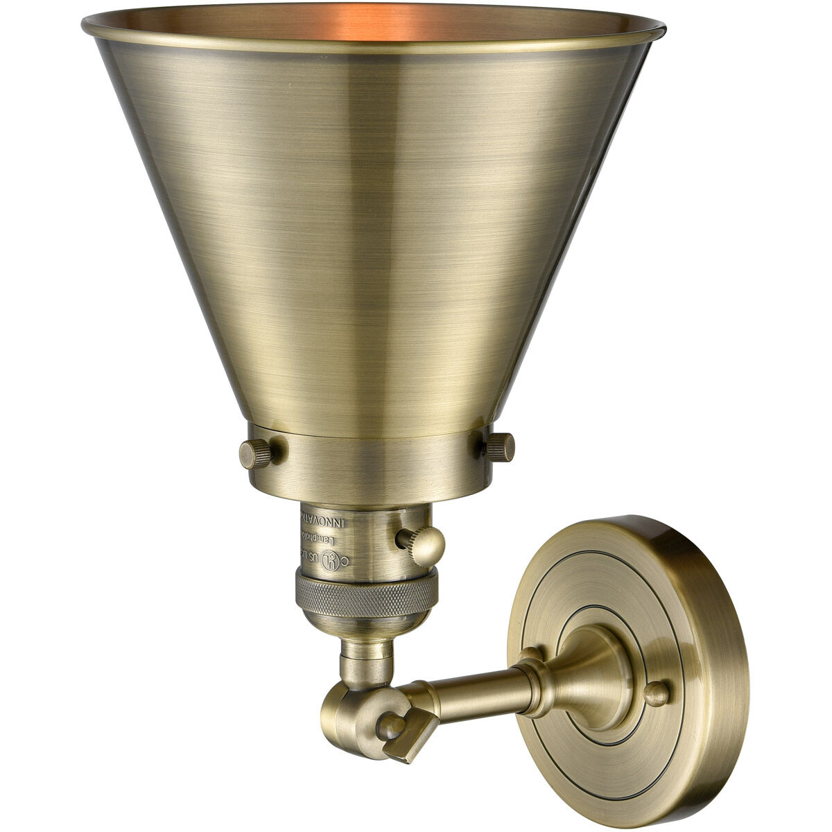 Franklin Restoration Appalachian LED 8 inch Antique Brass Sconce Wall Light, Franklin Restoration