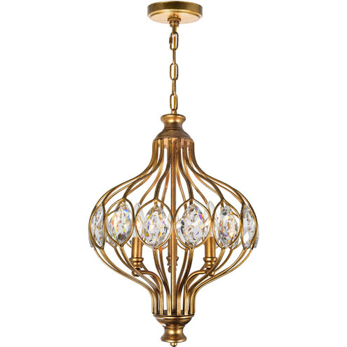 Altair 3 Light 14 inch Antique Bronze Chandelier Ceiling Light