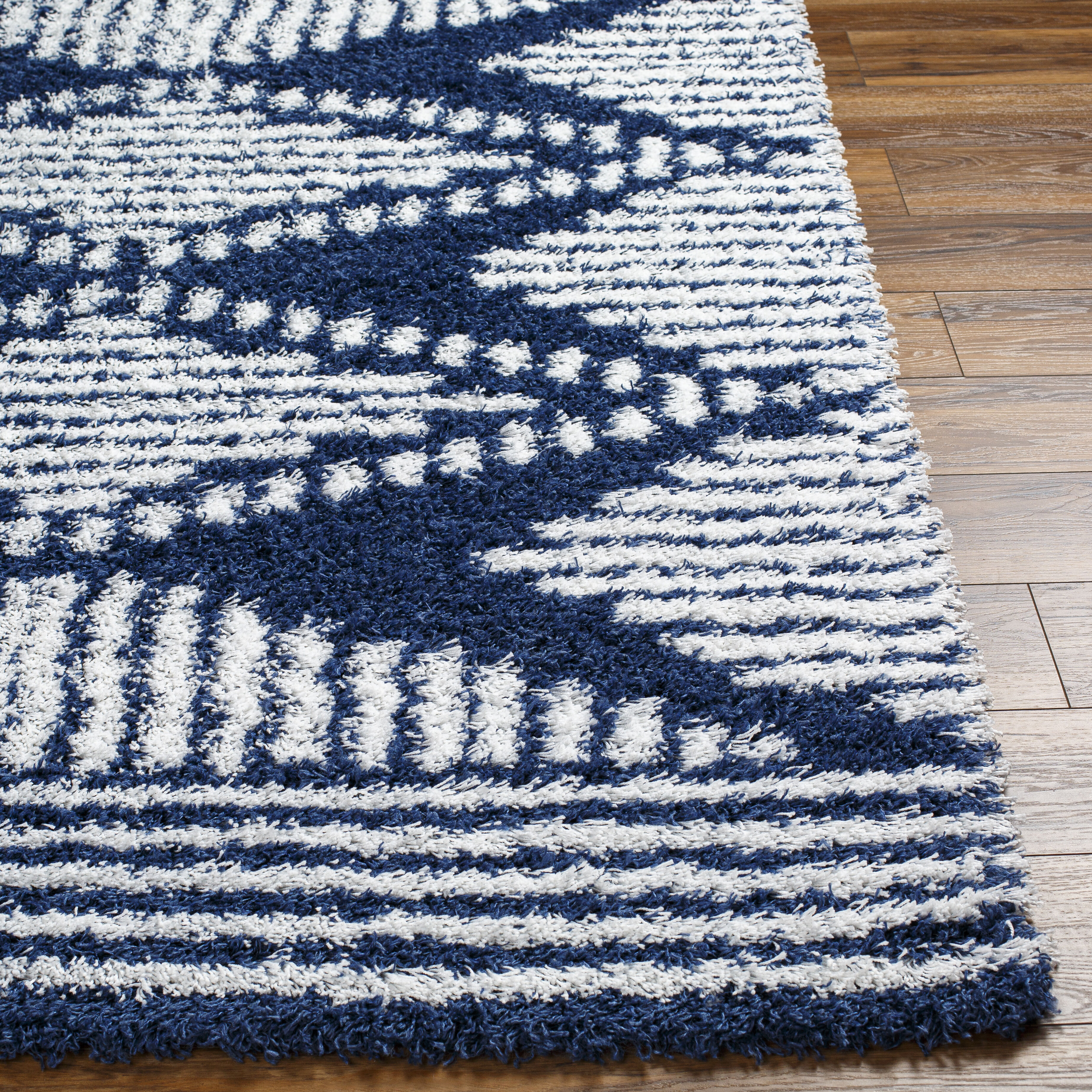 Urban Shag 114 X 79 inch Navy Rug, Rectangle
