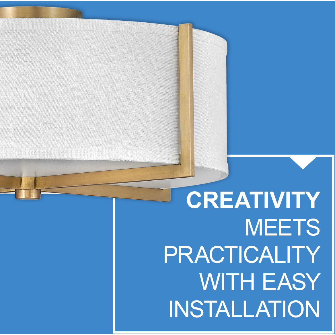 Galerie Axis 3 Light 19.5 inch Heritage Brass Indoor Semi-Flush Mount Ceiling Light