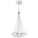 Mystyke LED 17.5 inch Chrome Pendant Ceiling Light