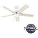 Erling 44 inch Matte White with Bleached Alder/Fresh White Blades Ceiling Fan