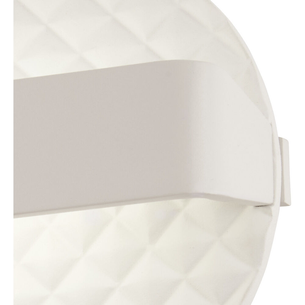 Quilted LED 6.5 inch Matte White ADA Wall Sconce Wall Light