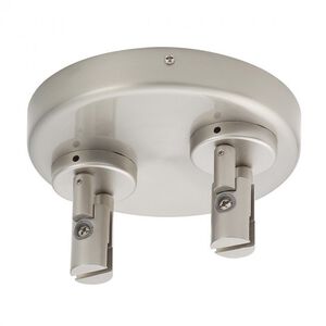 Solorail Brushed Nickel Rail Dual Power Feed Ceiling Light