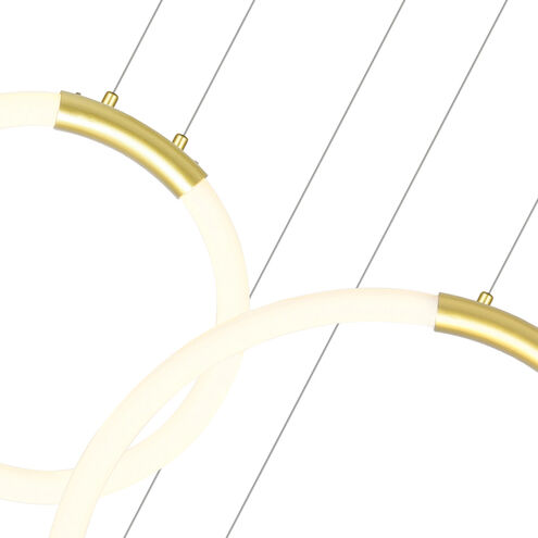 Hoops LED 8 inch Satin Gold Chandelier Ceiling Light