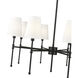 Adorra 8 Light 30 inch Matte Black Chandelier Ceiling Light