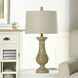 Quail 10 inch 100 watt Weathered White and Oatmeal Table Lamp Portable Light