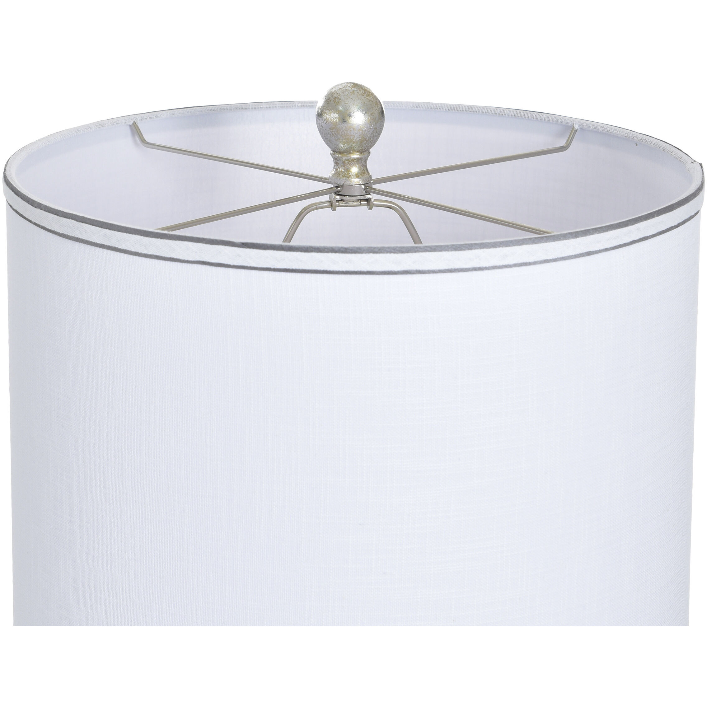 Poly 32.25 inch 100 watt Samobor Silver Table Lamp Portable Light