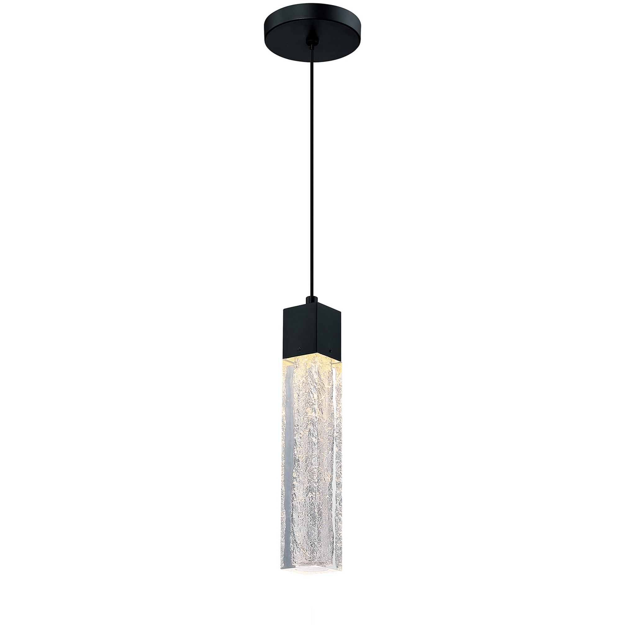 Ice Age 1 Light 4.7 inch Black Pendant Ceiling Light