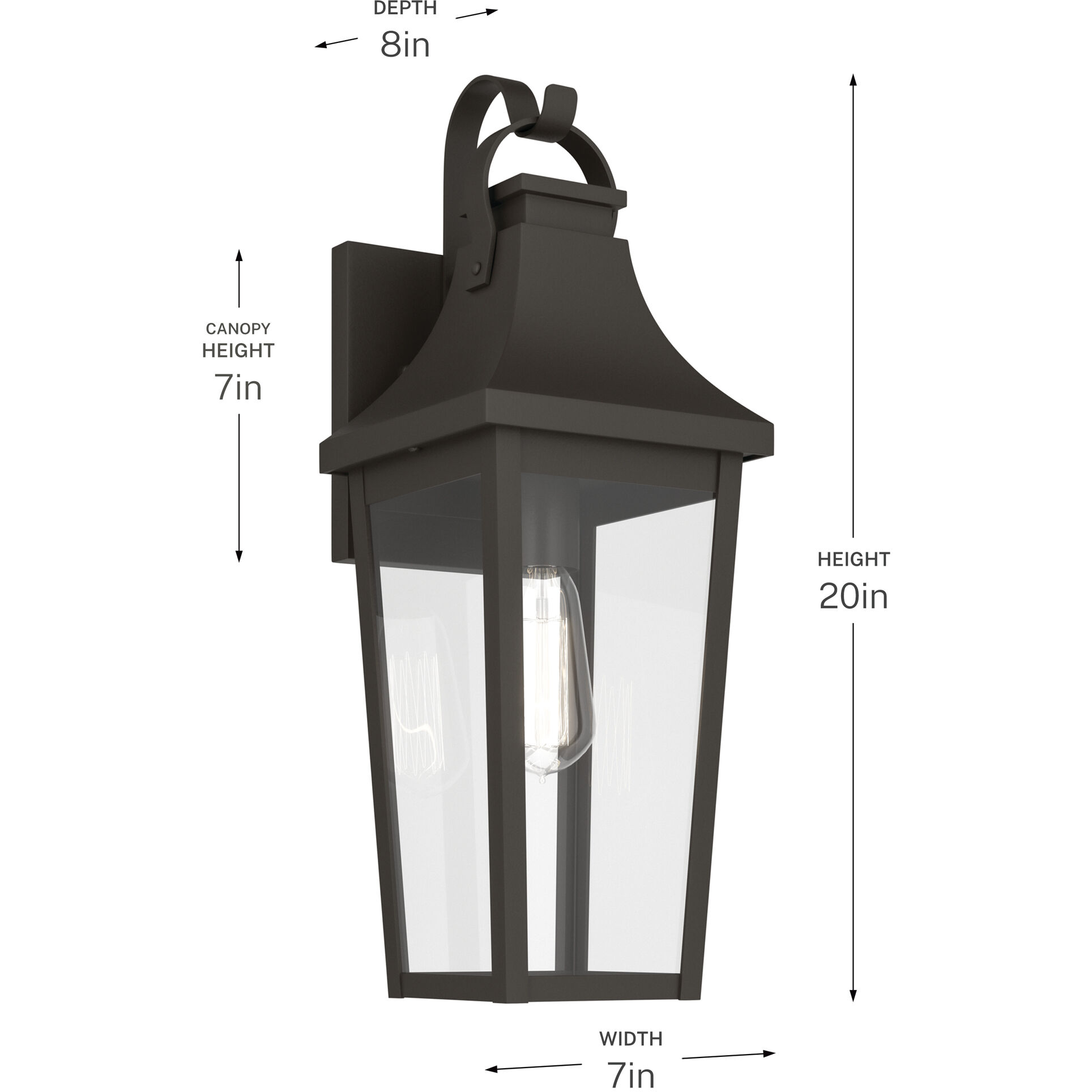 Cleary 1 Light 20 inch Olde Bronze Outdoor Wall Light